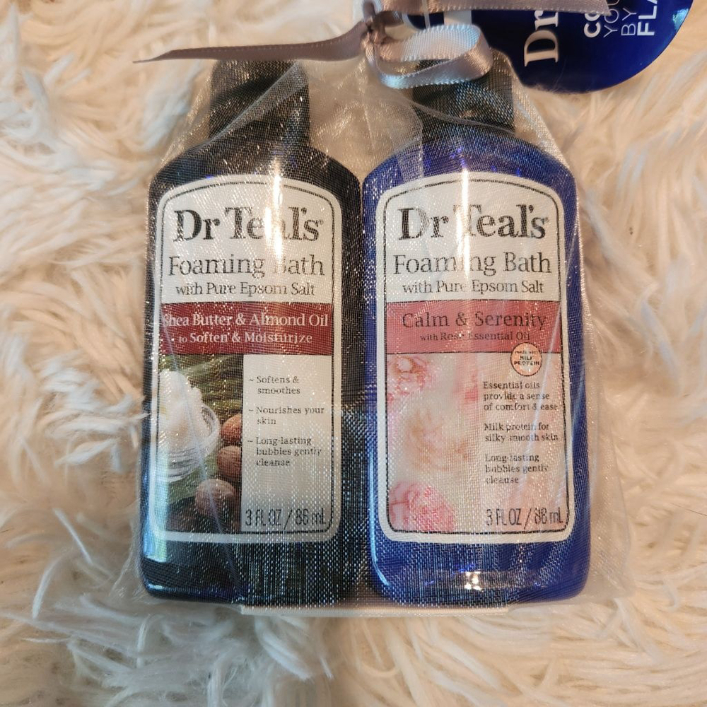 Dr Teals Lot of 4 Foaming Bath w Pure Epsom Salt & 1 Moisturizing Bath Body Oil - Picture 6 of 8